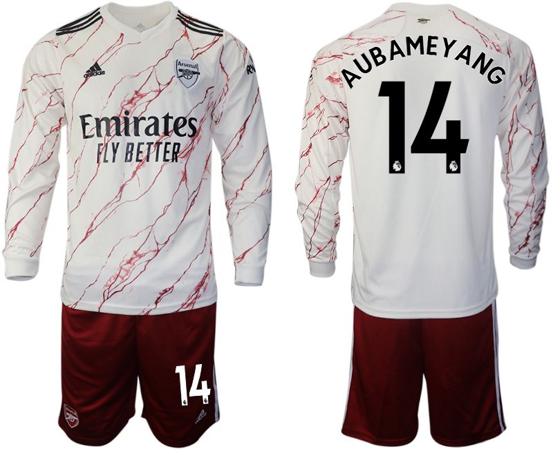 Men 2020-2021 club Arsenal away long sleeve #14 white Soccer Jerseys1->arsenal jersey->Soccer Club Jersey